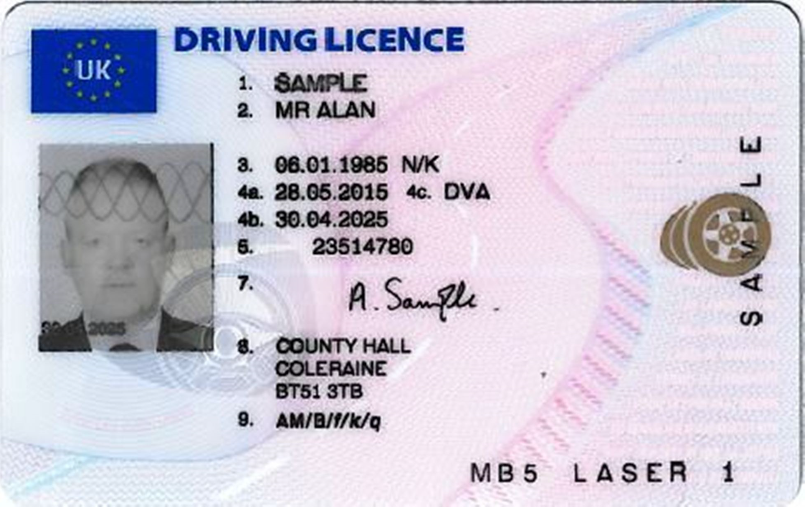 Licence front
